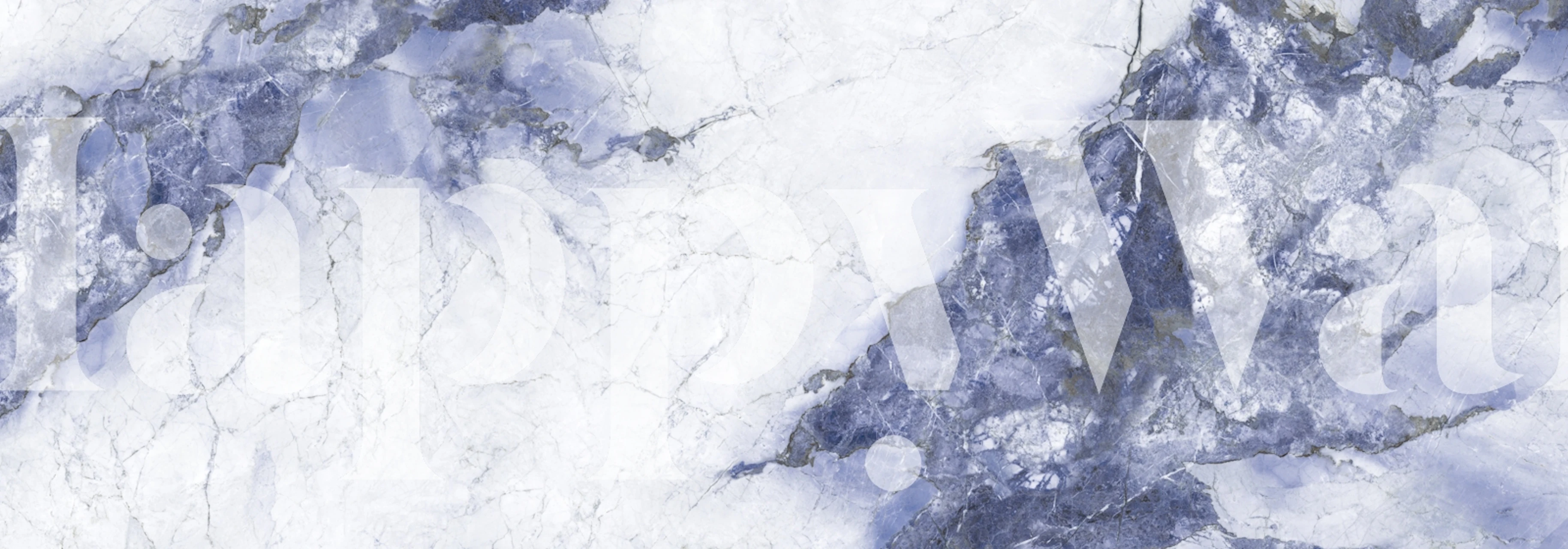 Blue and white marble pattern wallpaper