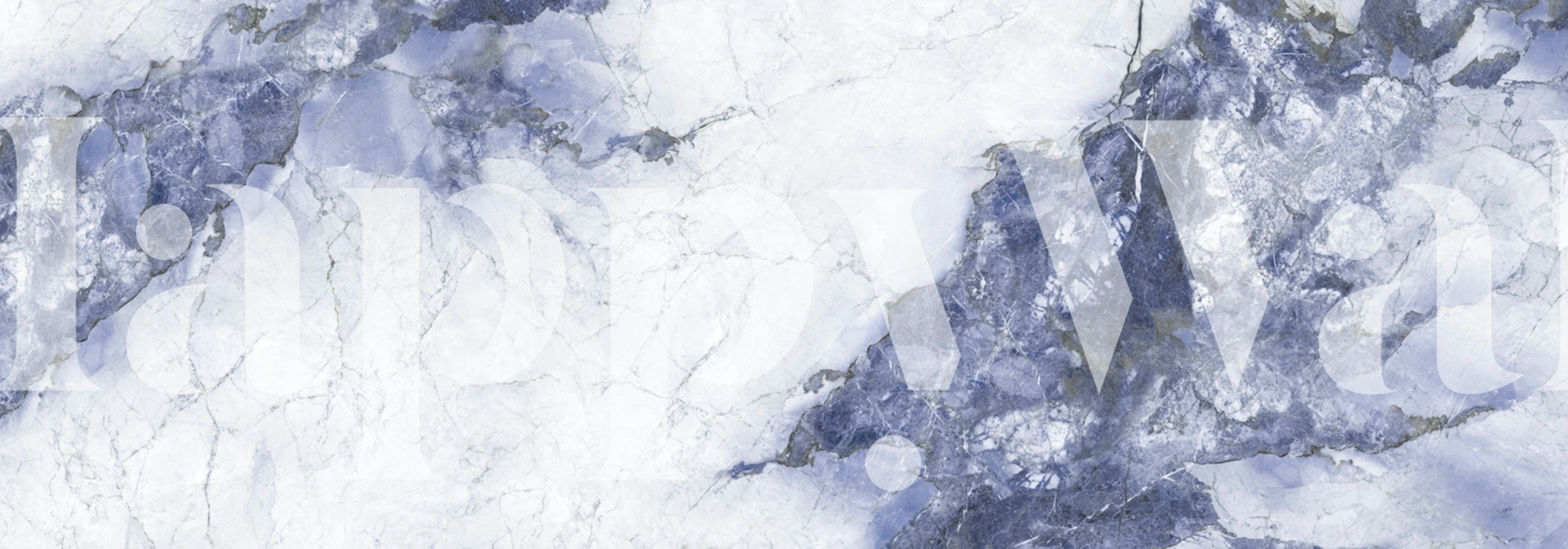 Blue and white marble pattern wallpaper