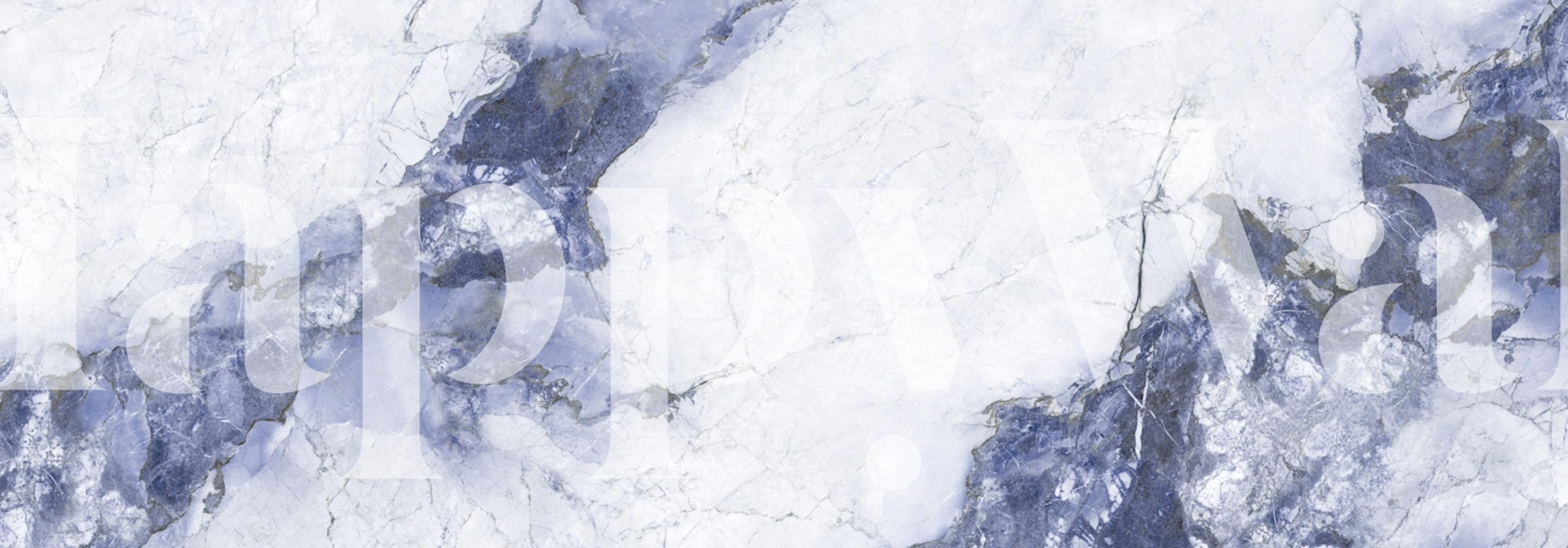 Tapeta White Soft Blue Stone w pokoju