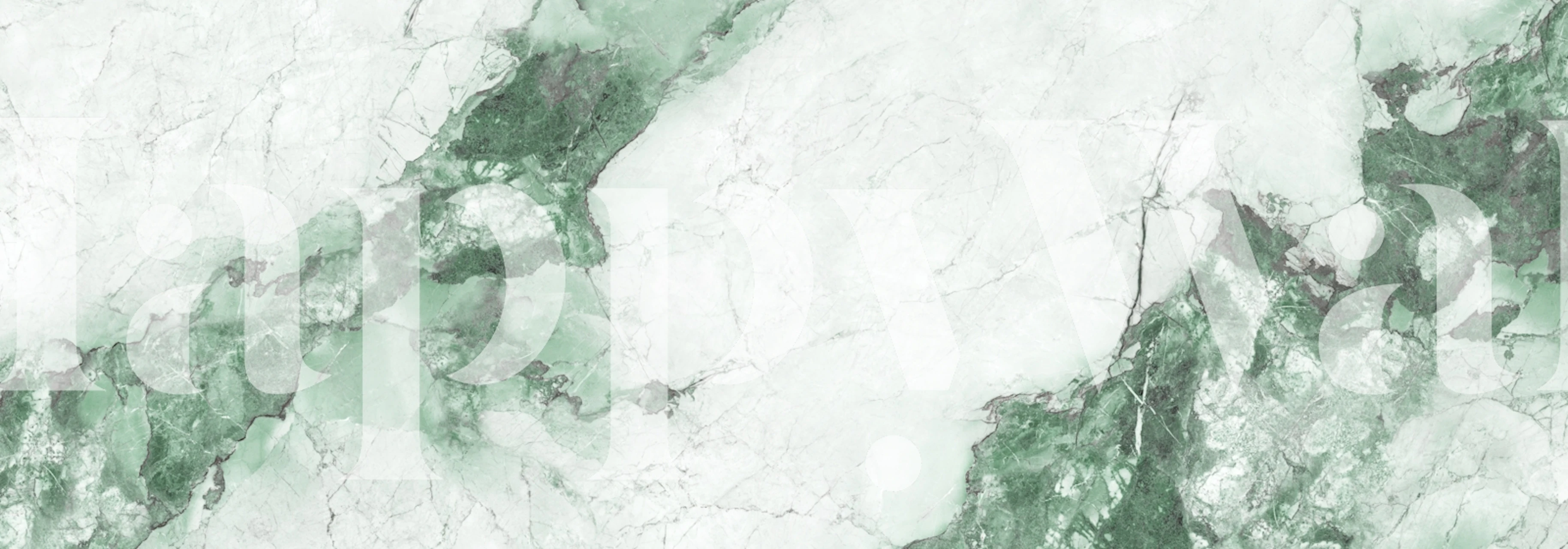 Tapeta Serene Green Marble w pokoju