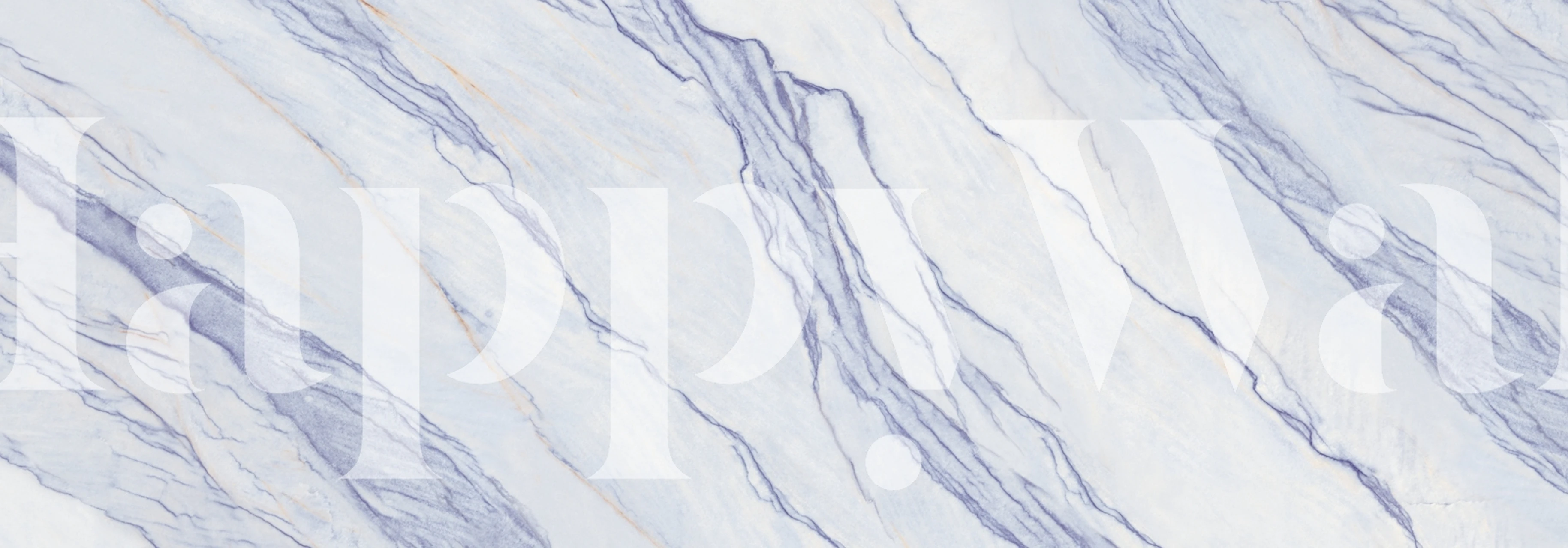 Amethyst marble wallpaper with icy white and purple veining