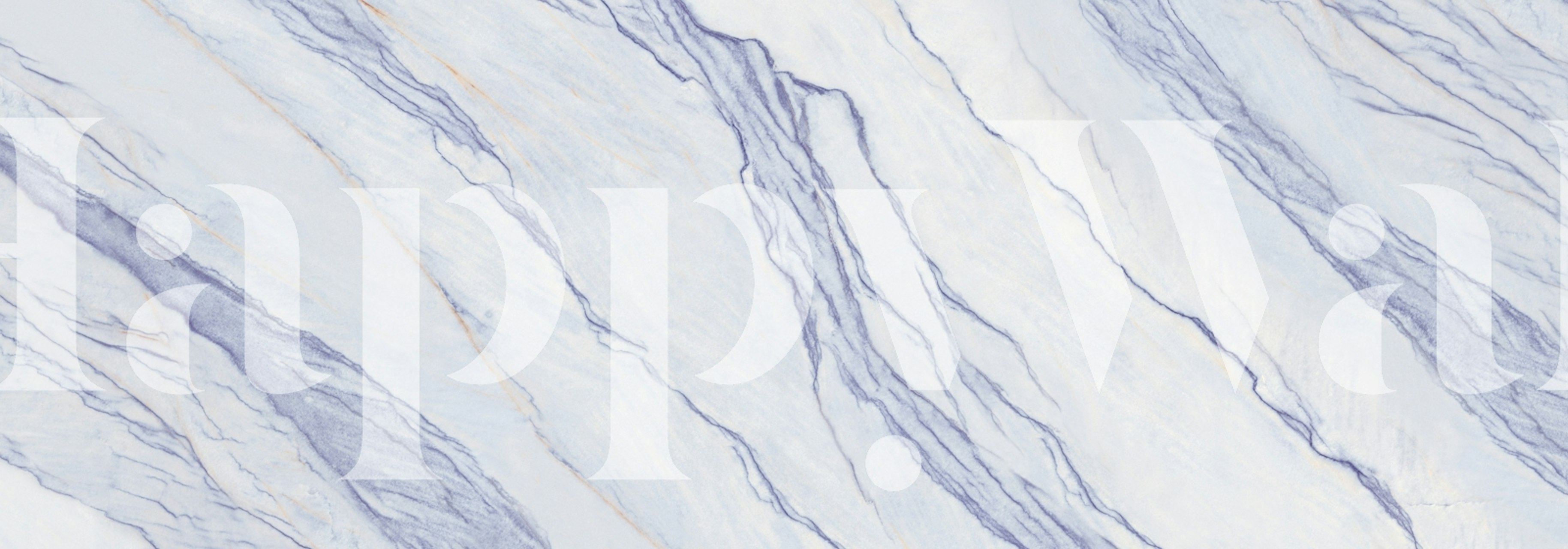 Amethyst marble wallpaper with icy white and purple veining