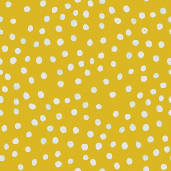 Nutcracker Tales - snow dots on mustard