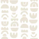 Organic shapes in wheat beige on ivory cream