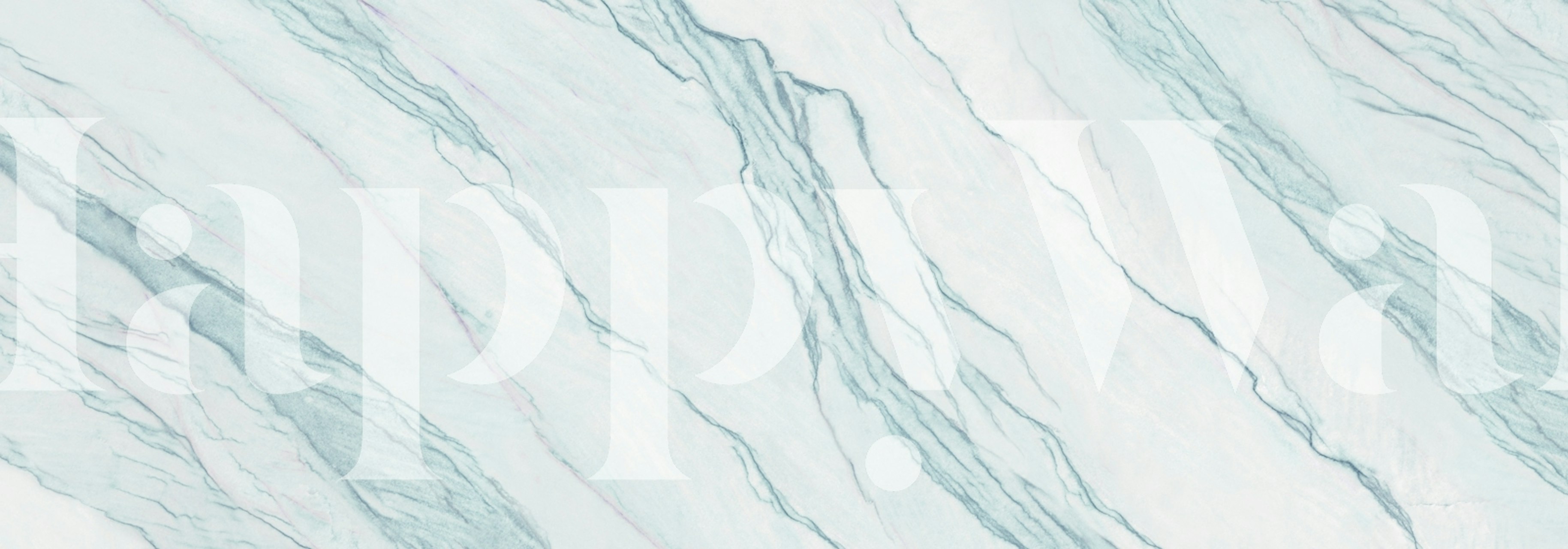 Bianco Aqua Marble tapet i et rum