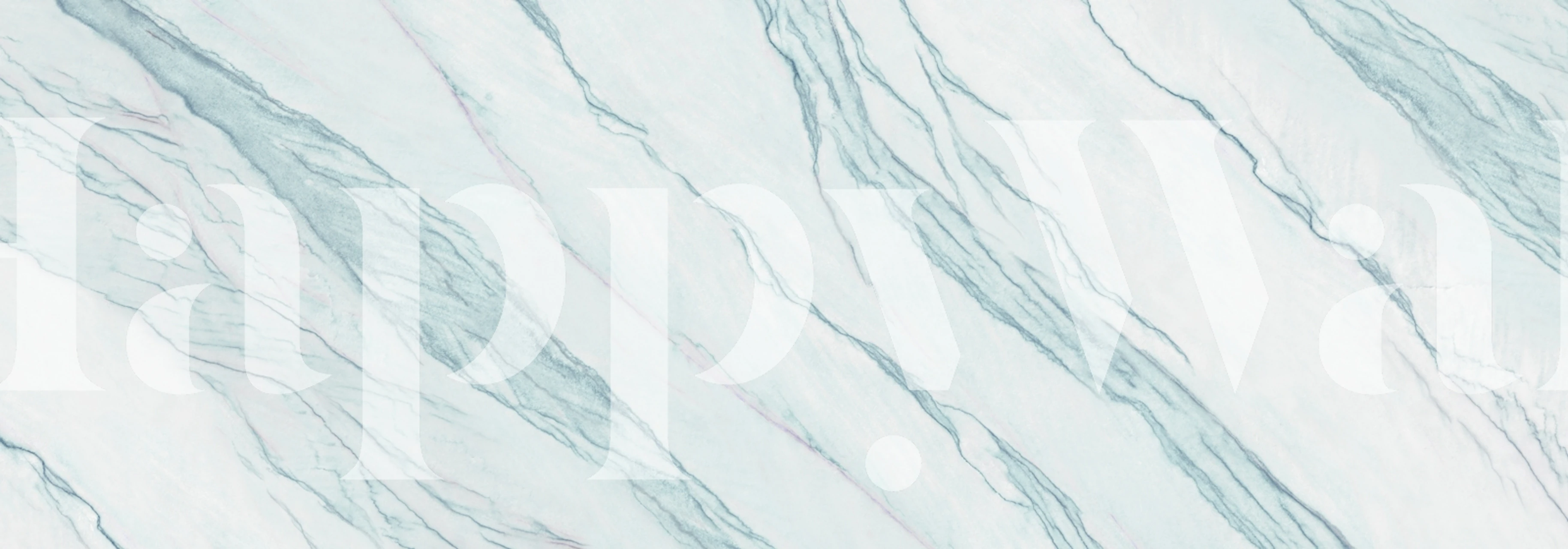 Blue aqua white marble pattern wallpaper