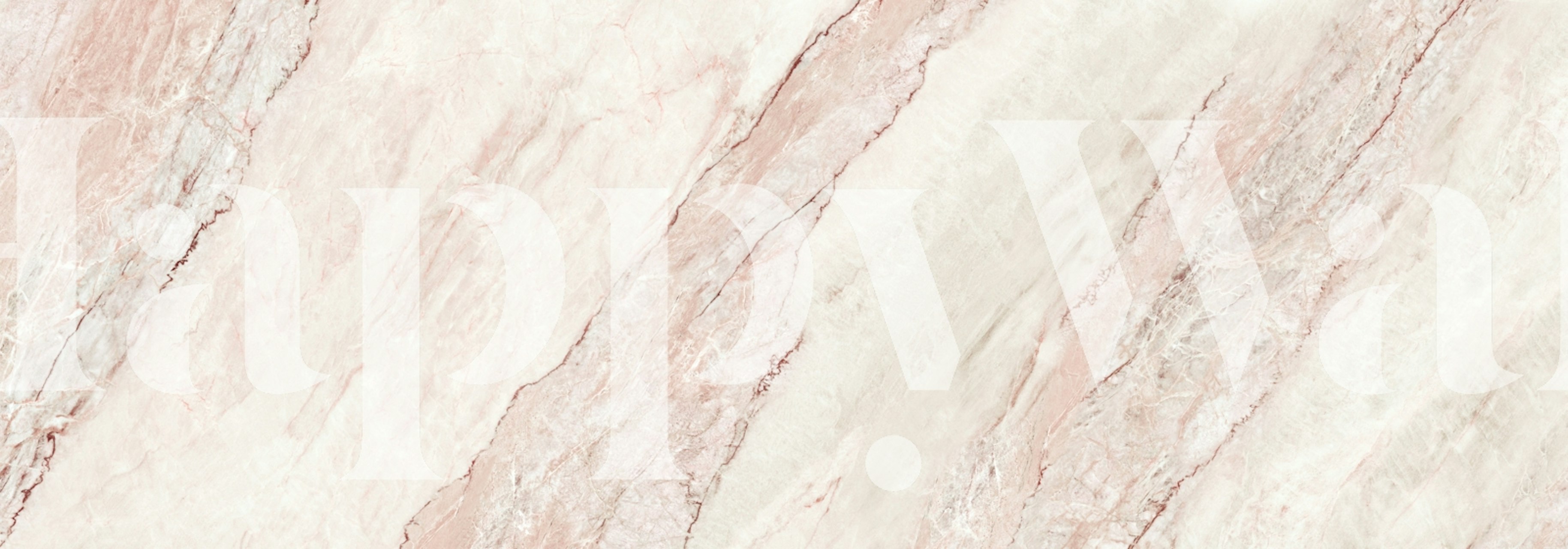 Rose marble wallpaper in pale pink and white tones with veins.