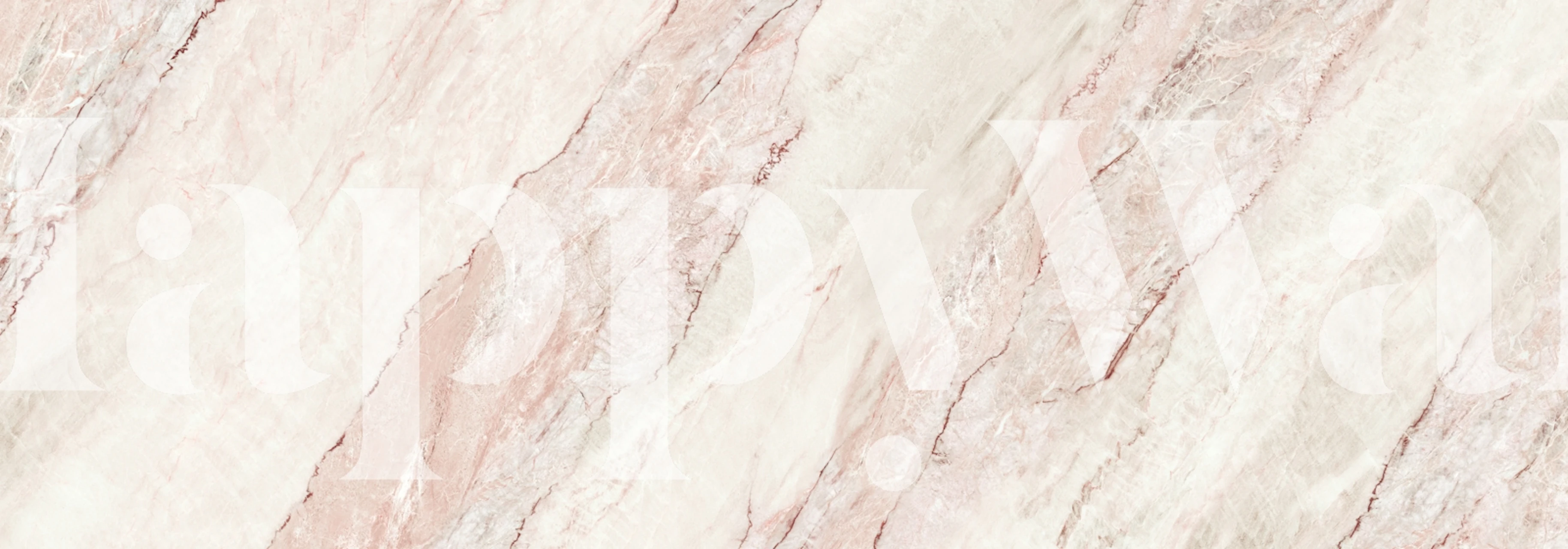 Blush pink and cream marble pattern wallpaper