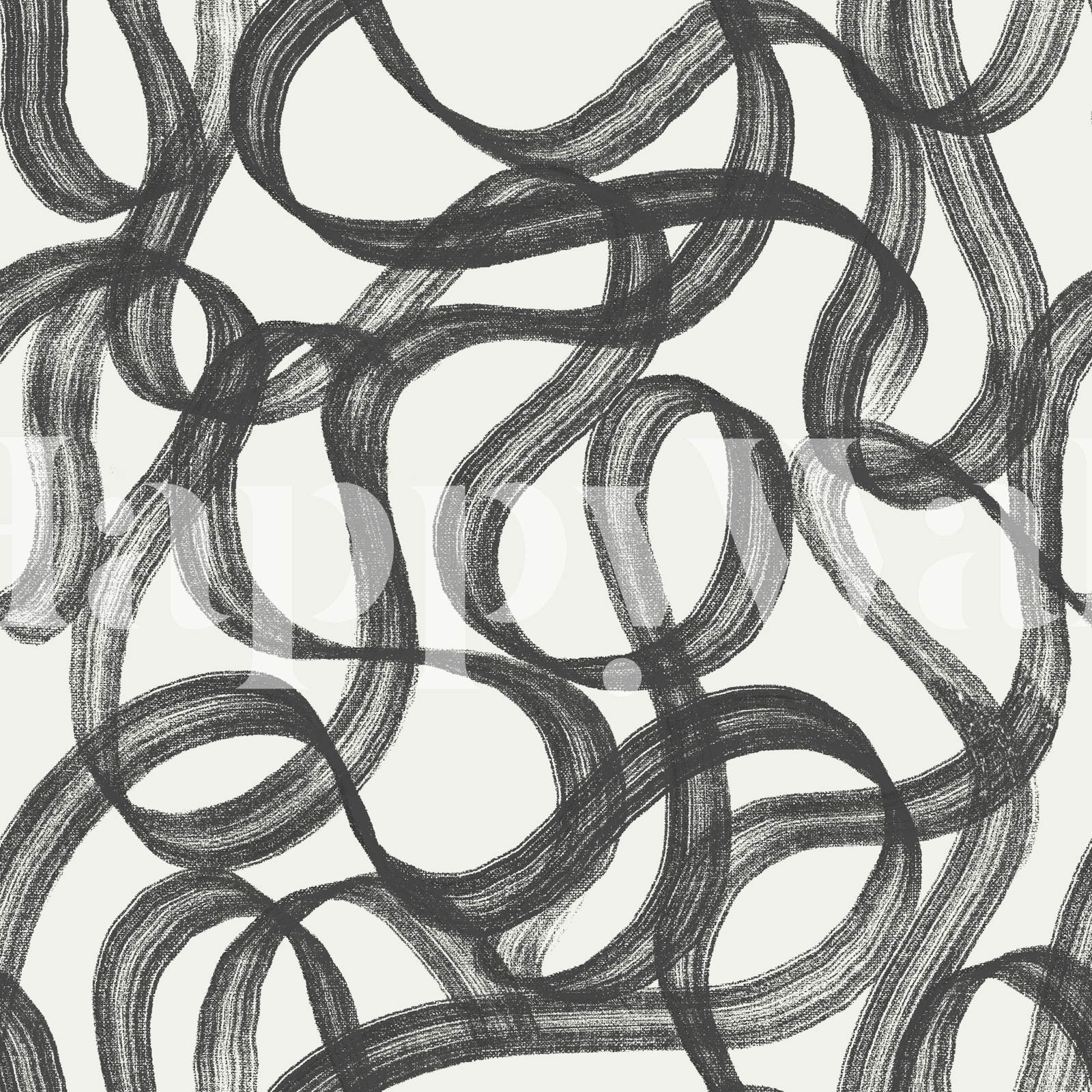 Black and White Abstract Wallpaper for Modern Rooms