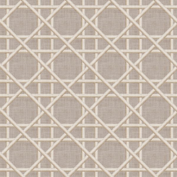woven cane lattice trellis japandi soft brown