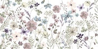 Floral paradise lilac mood behang