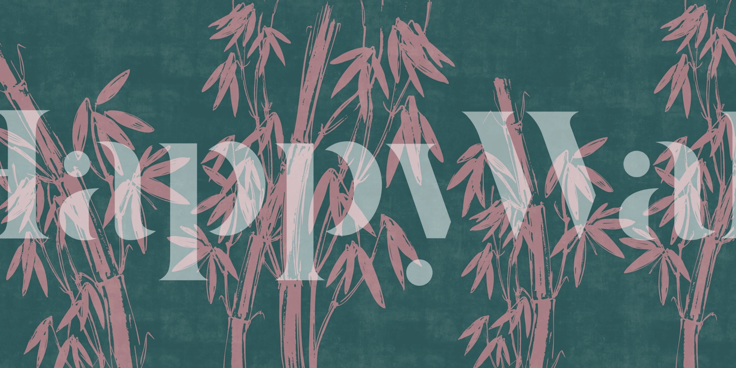 Papel pintado Blush Bamboo Bliss en una habitación