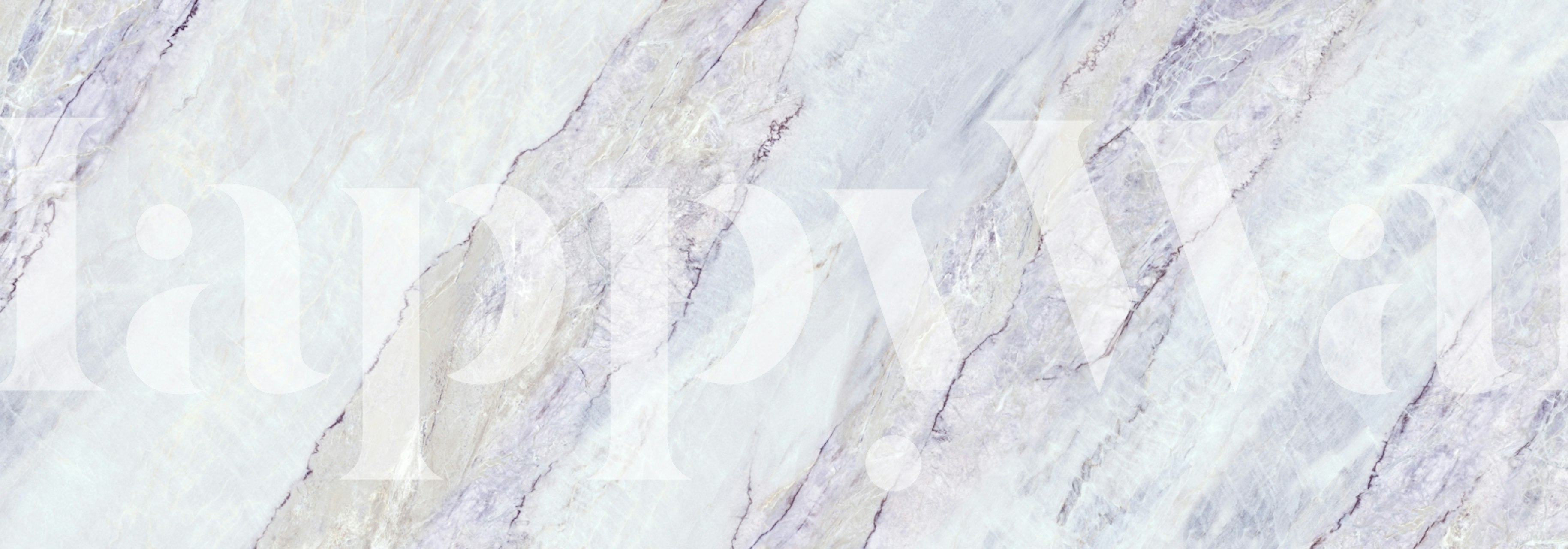 White Crystal Lilac Marble wallpaper in a room