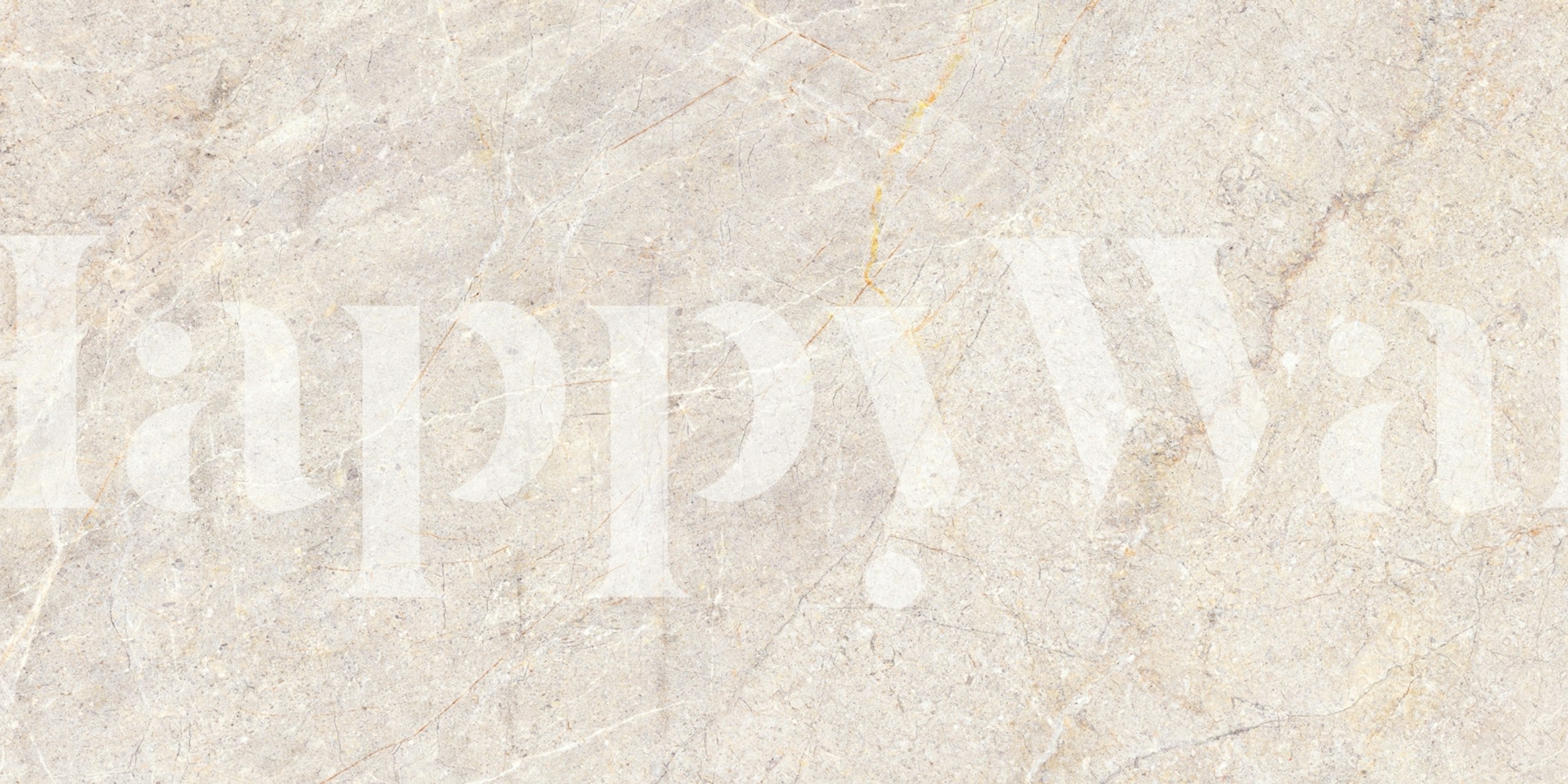 Light Travertine Fossil Stone wallpaper in a room