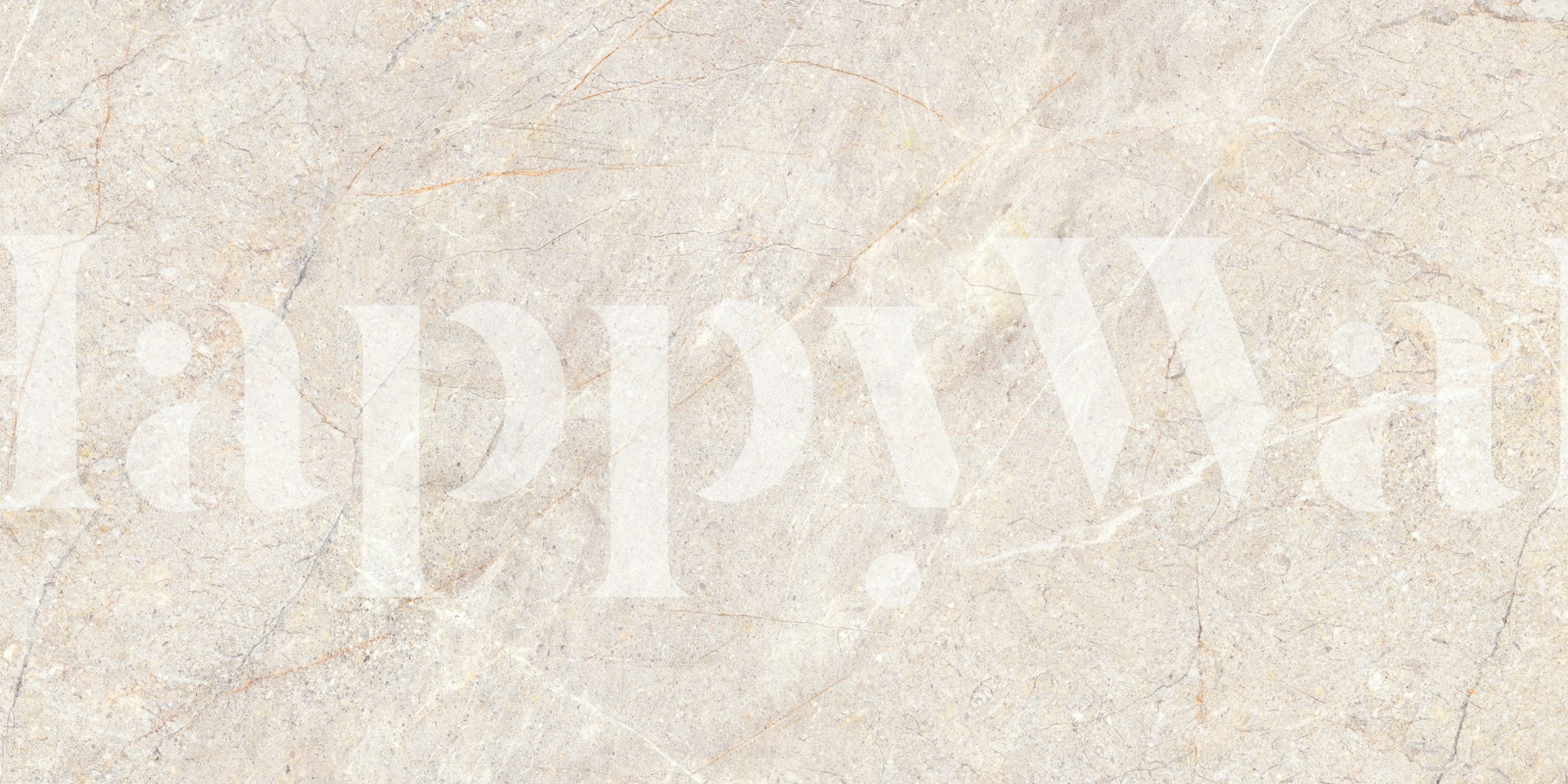 Papel de parede Warm Fossil Ivory Vein Marble em um cômodo