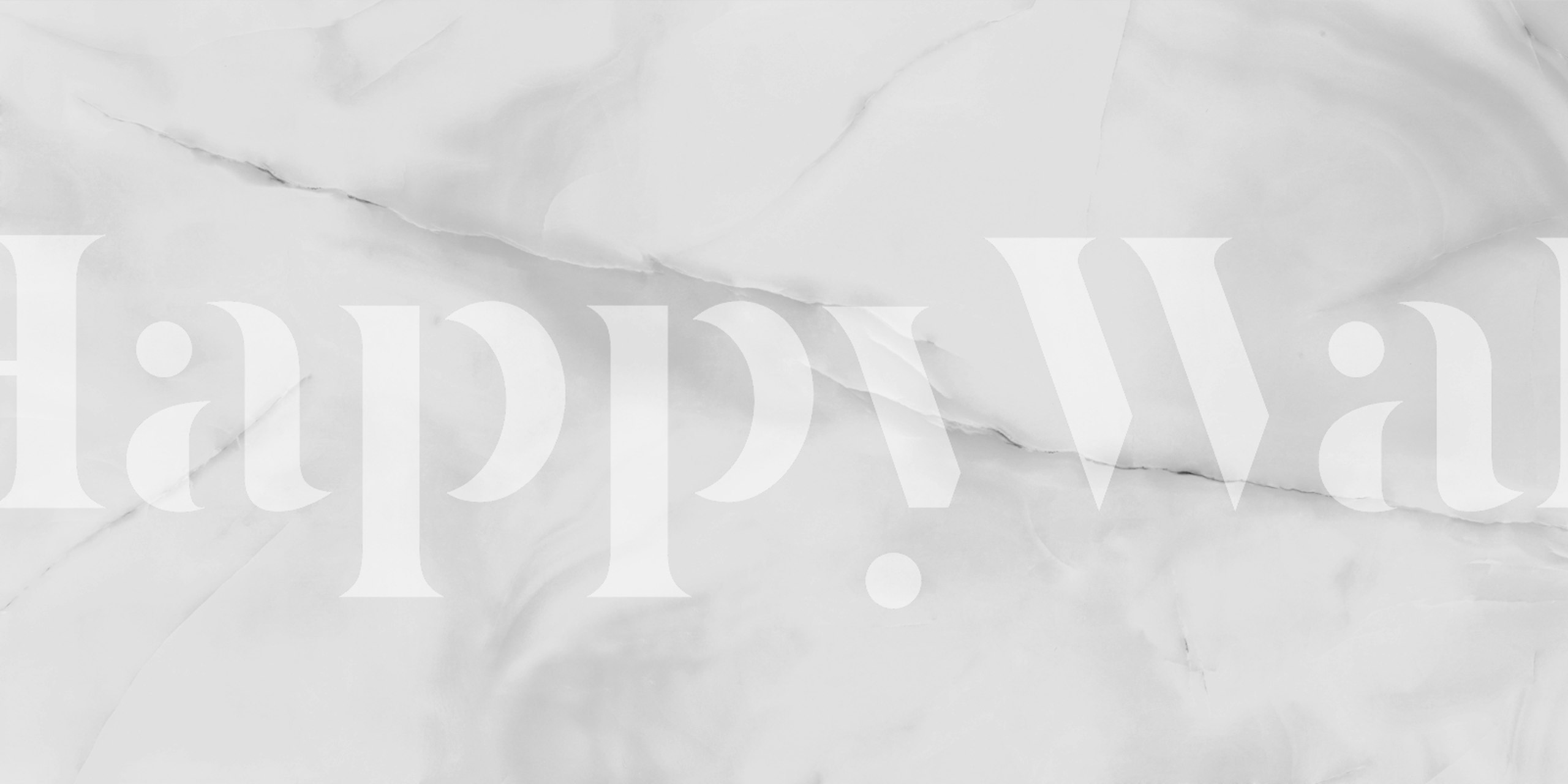 White marble effect wallpaper with natural gray veining