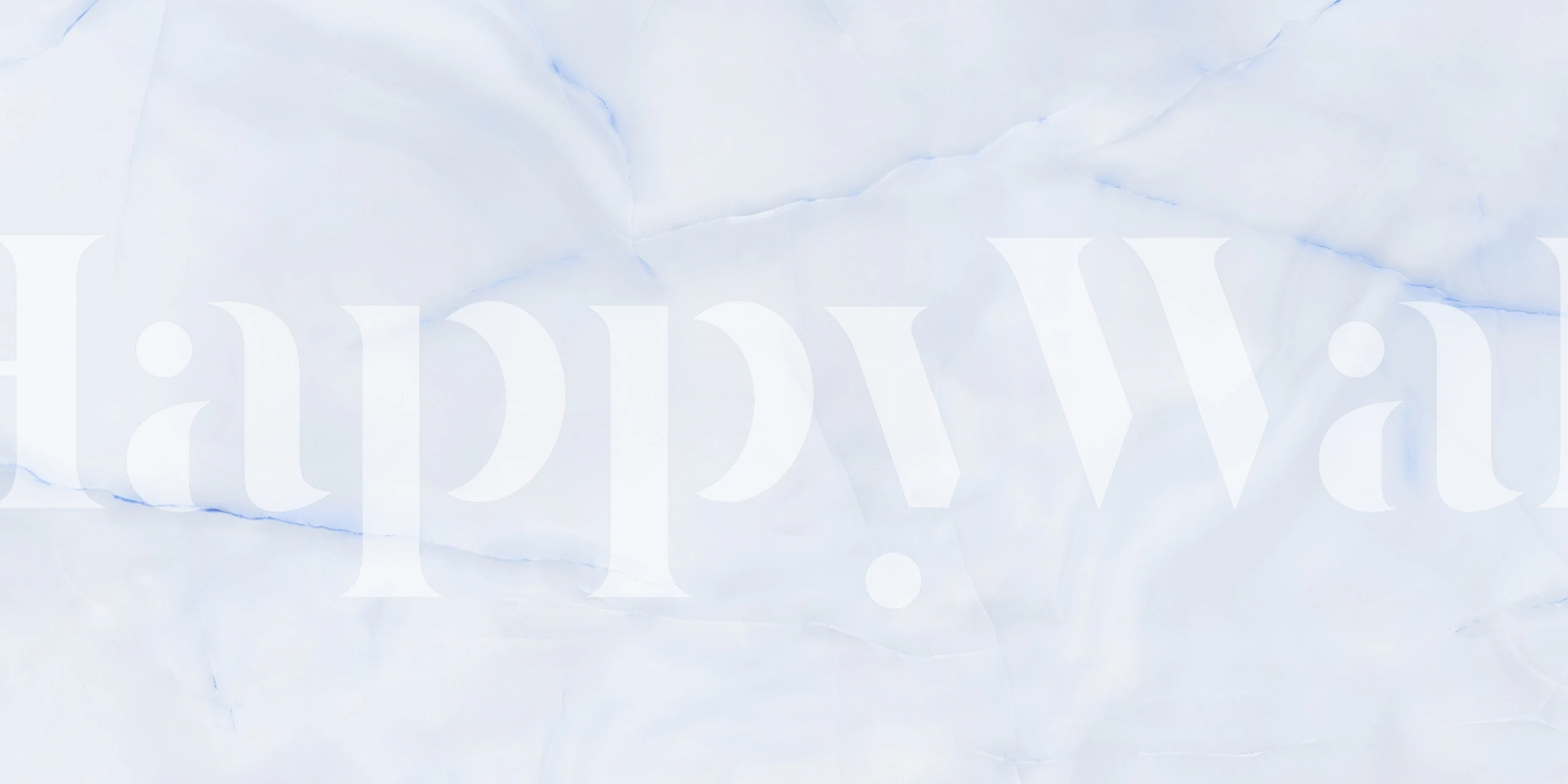 Blue marble pattern wallpaper with soft white veining