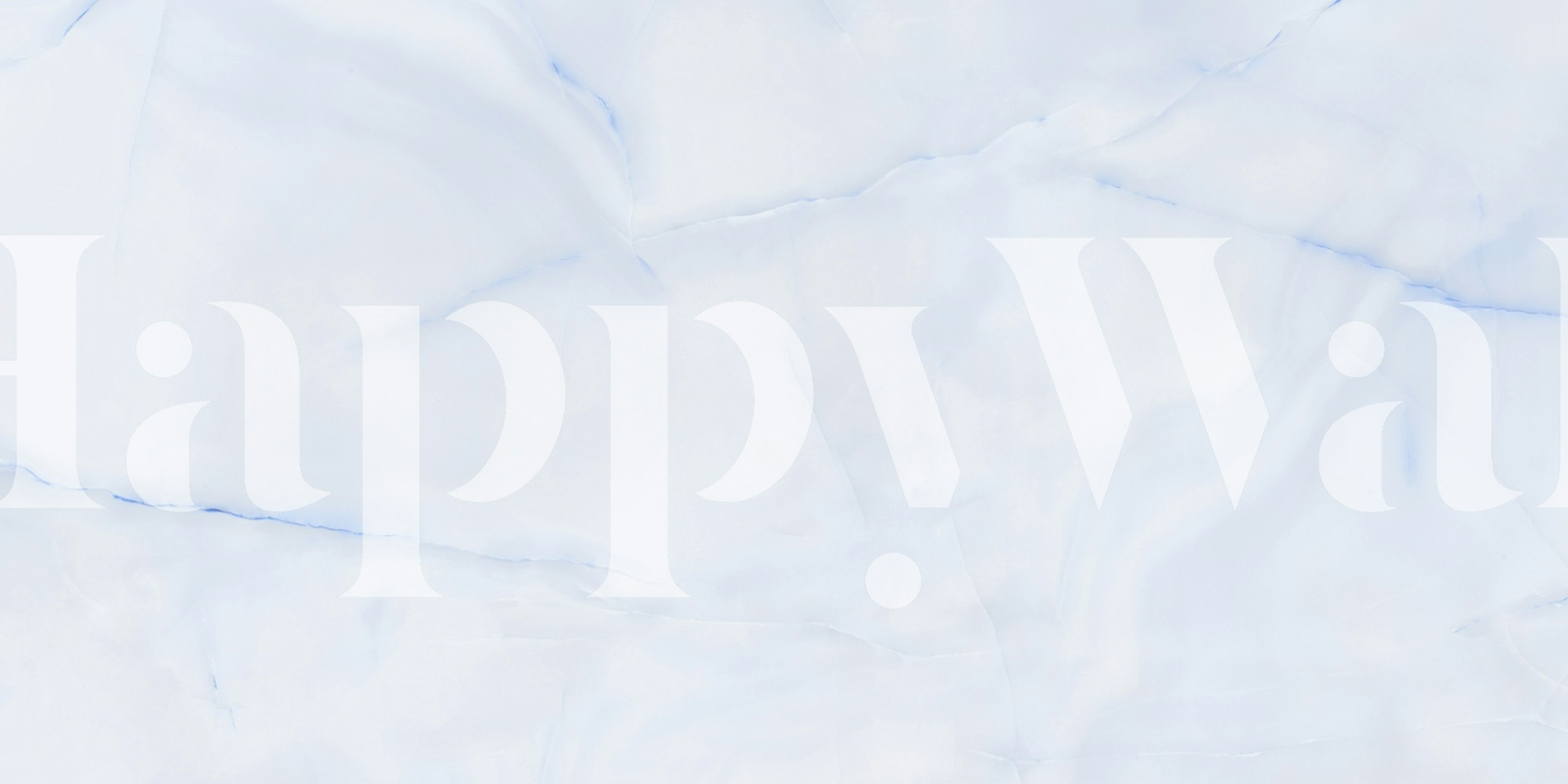 Blue marble pattern wallpaper with soft white veining