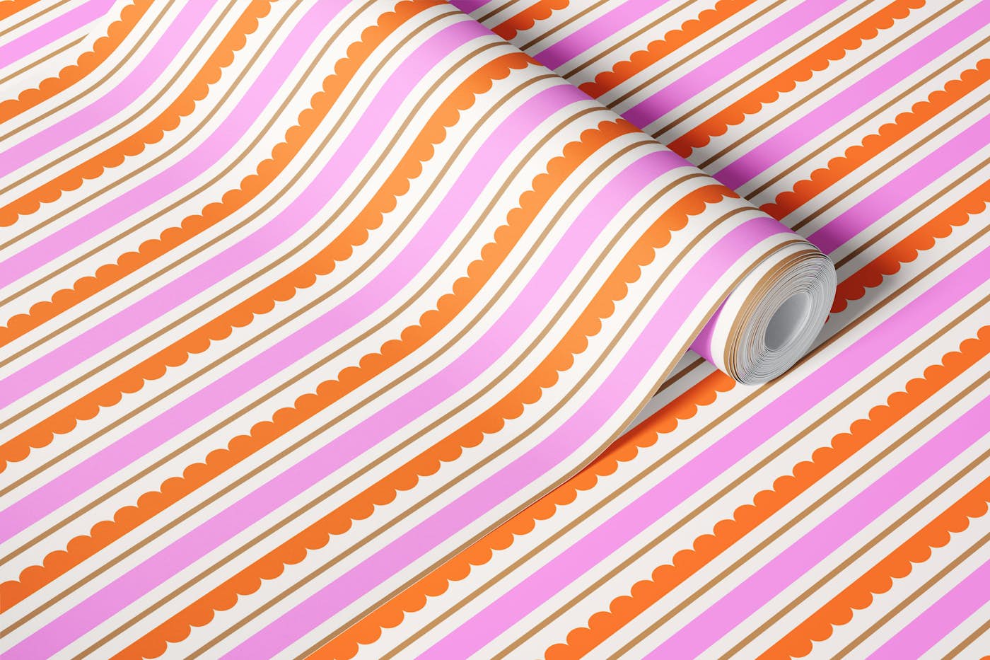 Colorful Candy Stripes Pattern wallpaper roll