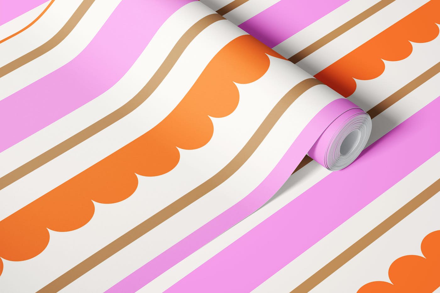Colorful Candy Stripes wallpaper roll