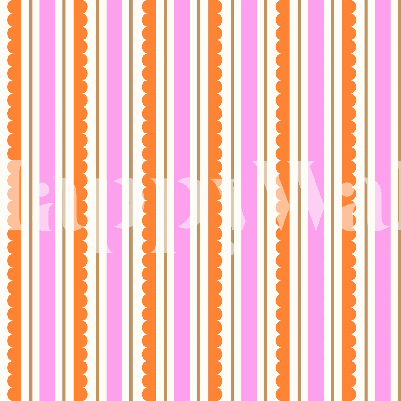 Colorful Candy Stripes wallpaper in a room