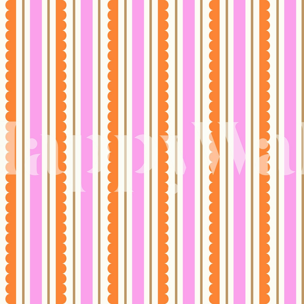 Colorful Candy Stripes wallpaper in a room