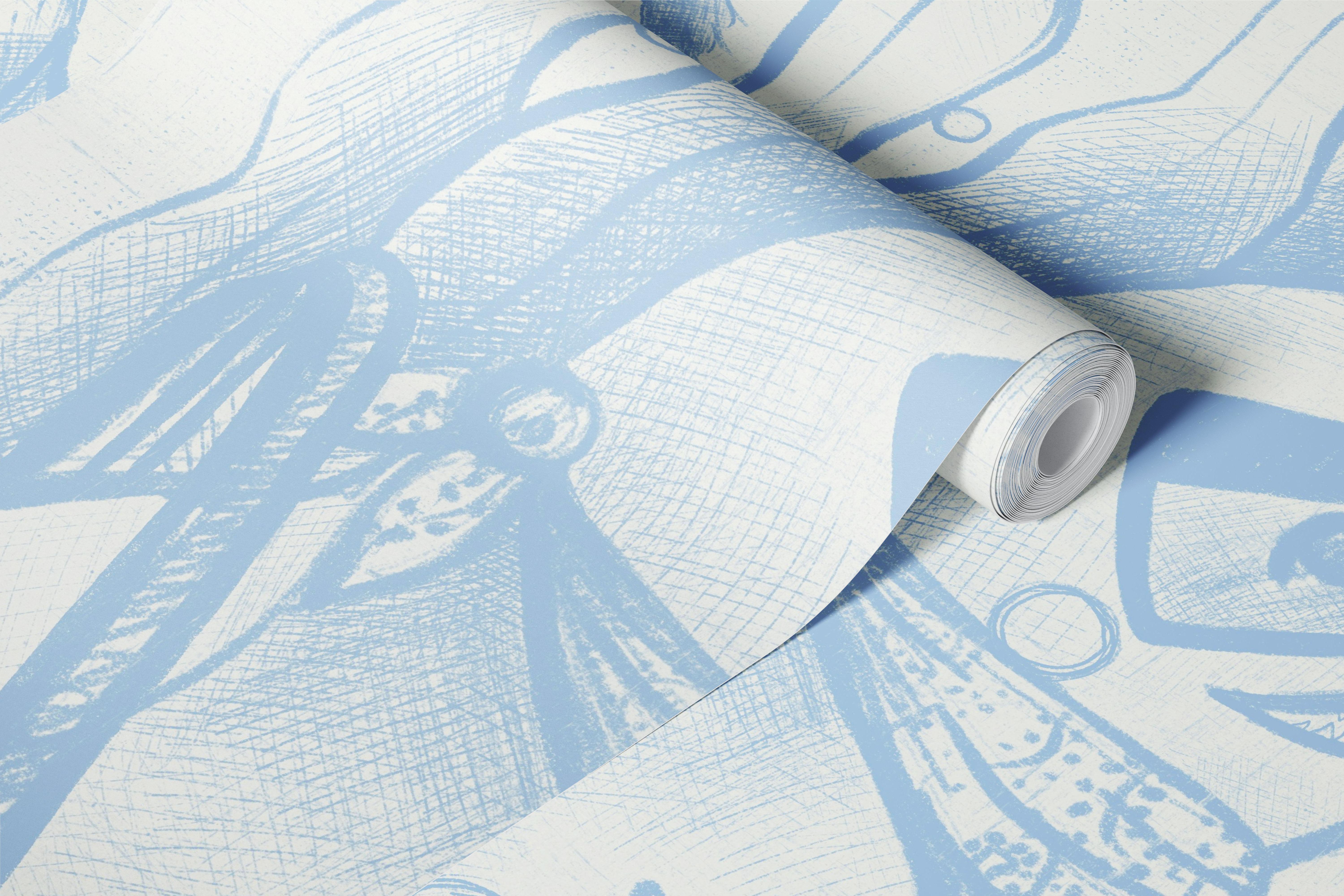 Surreal Retro Underwater wallpaper design