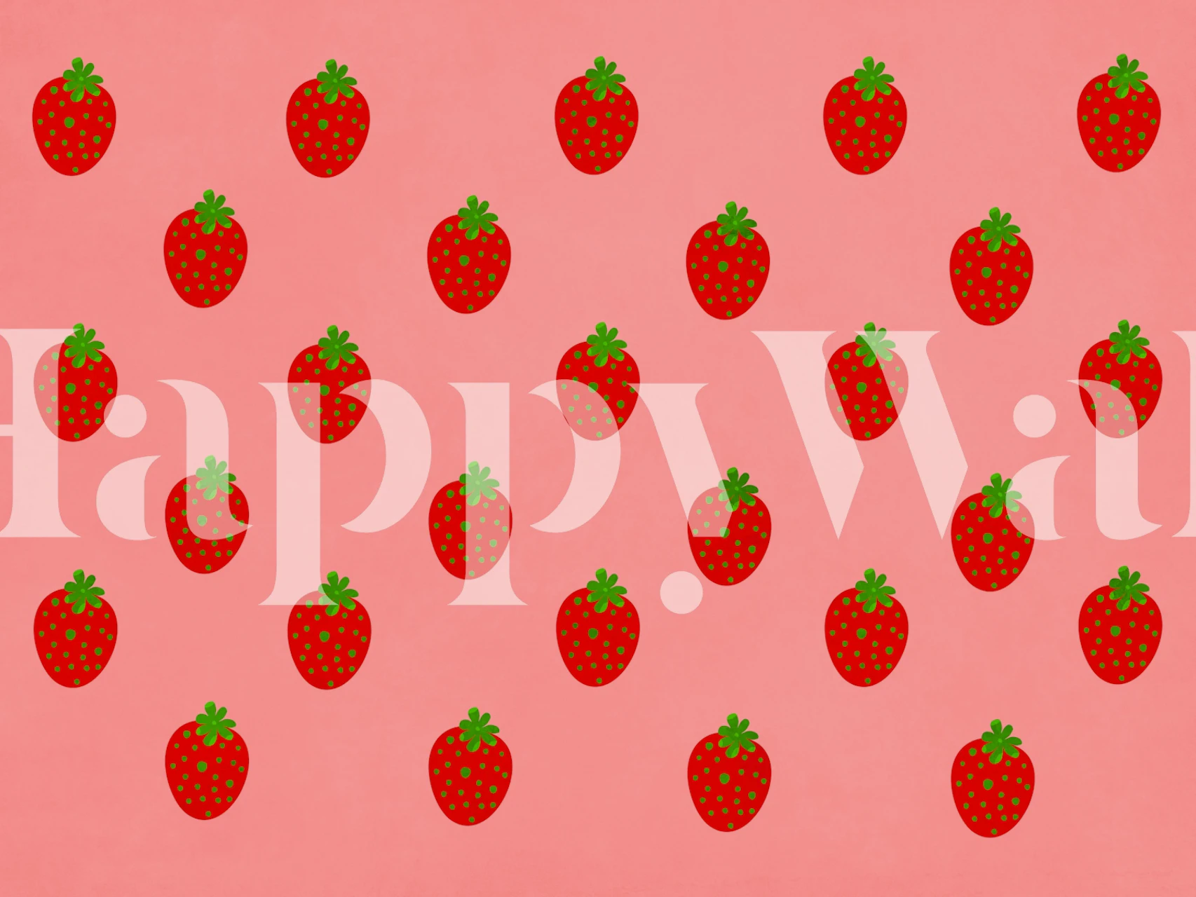 Sweet Strawberry Decor wallpaper in a room