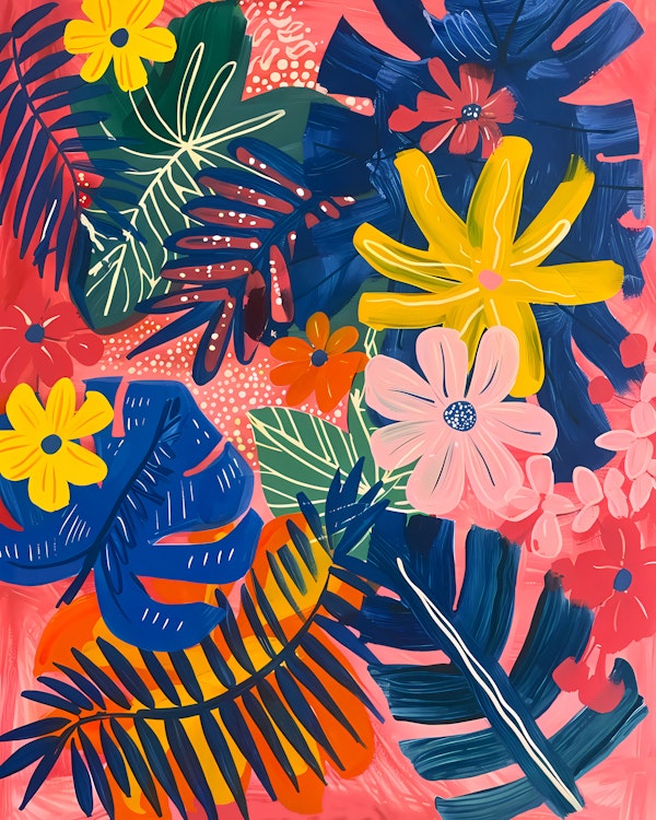 Vibrant Floral Jungle