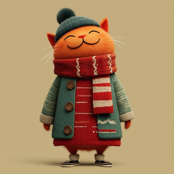 Cozy Cat Winter Chic