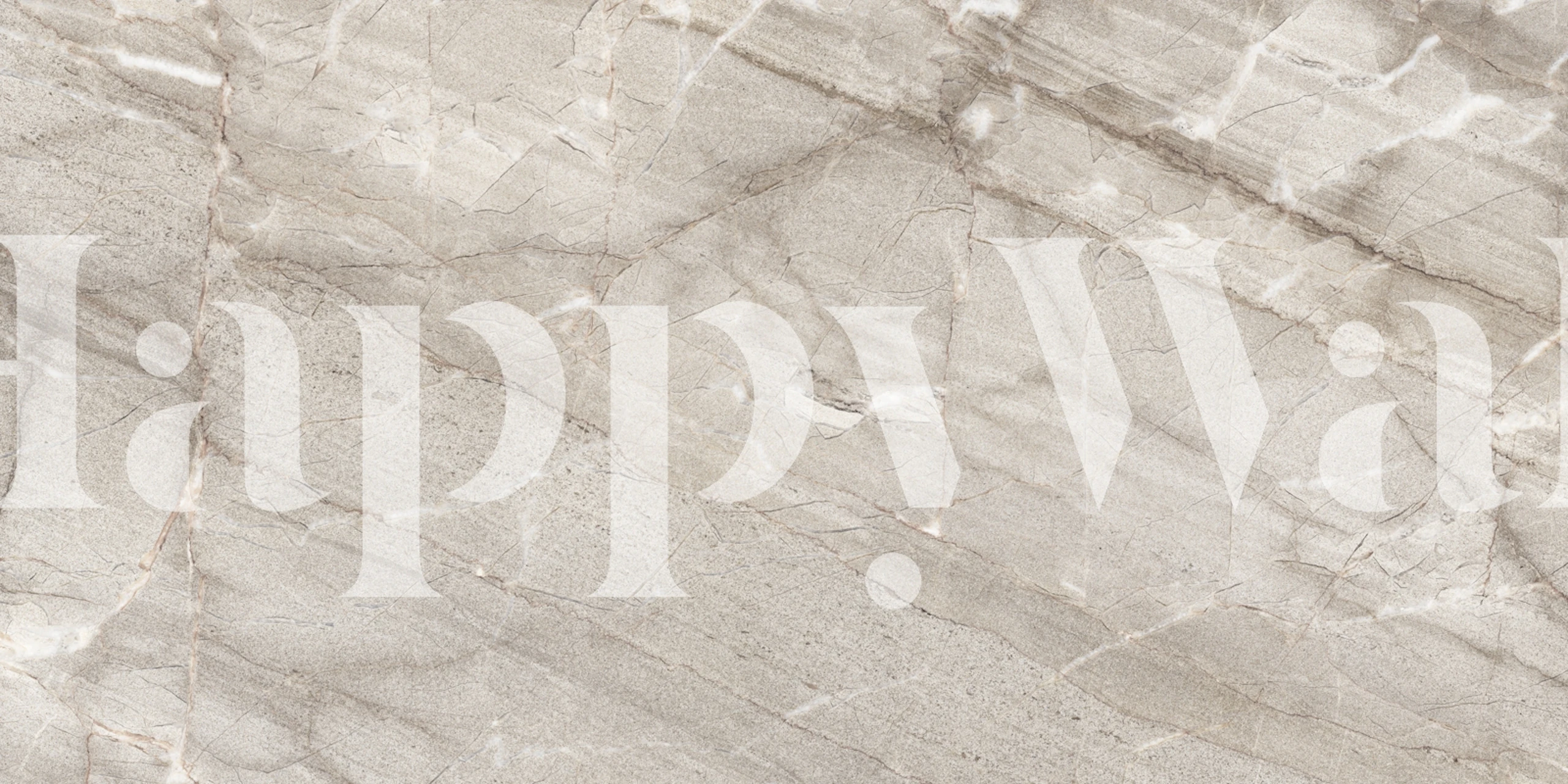 Greige Quartzite Linear Marble wallpaper in a room