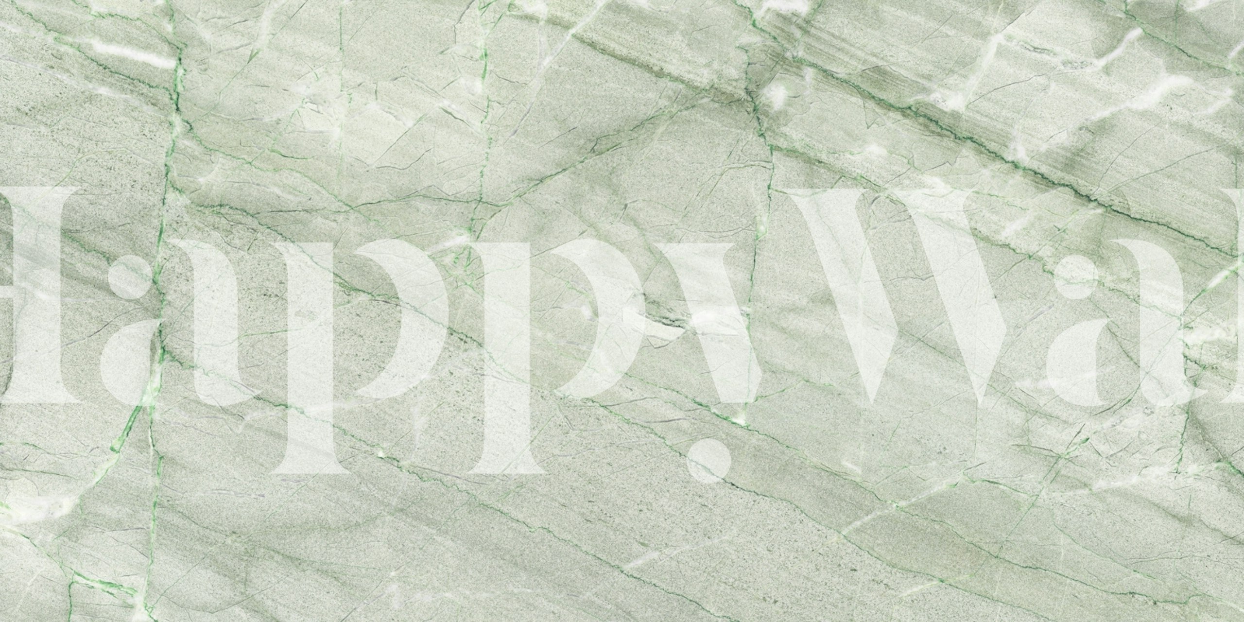 Pale green marble texture with subtle gray veins wallpaper