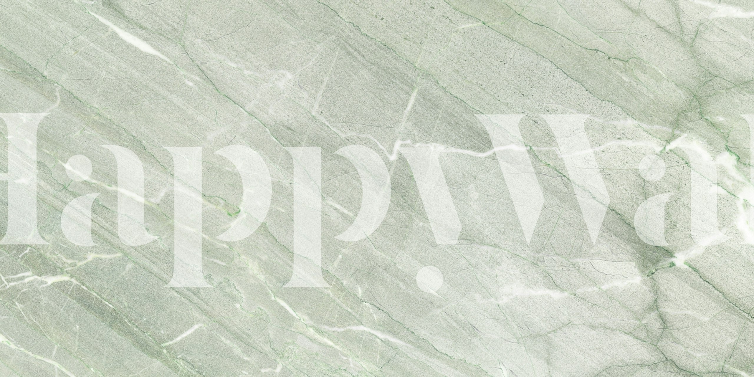 Soft green lithic quartz marble wallpaper with white veins