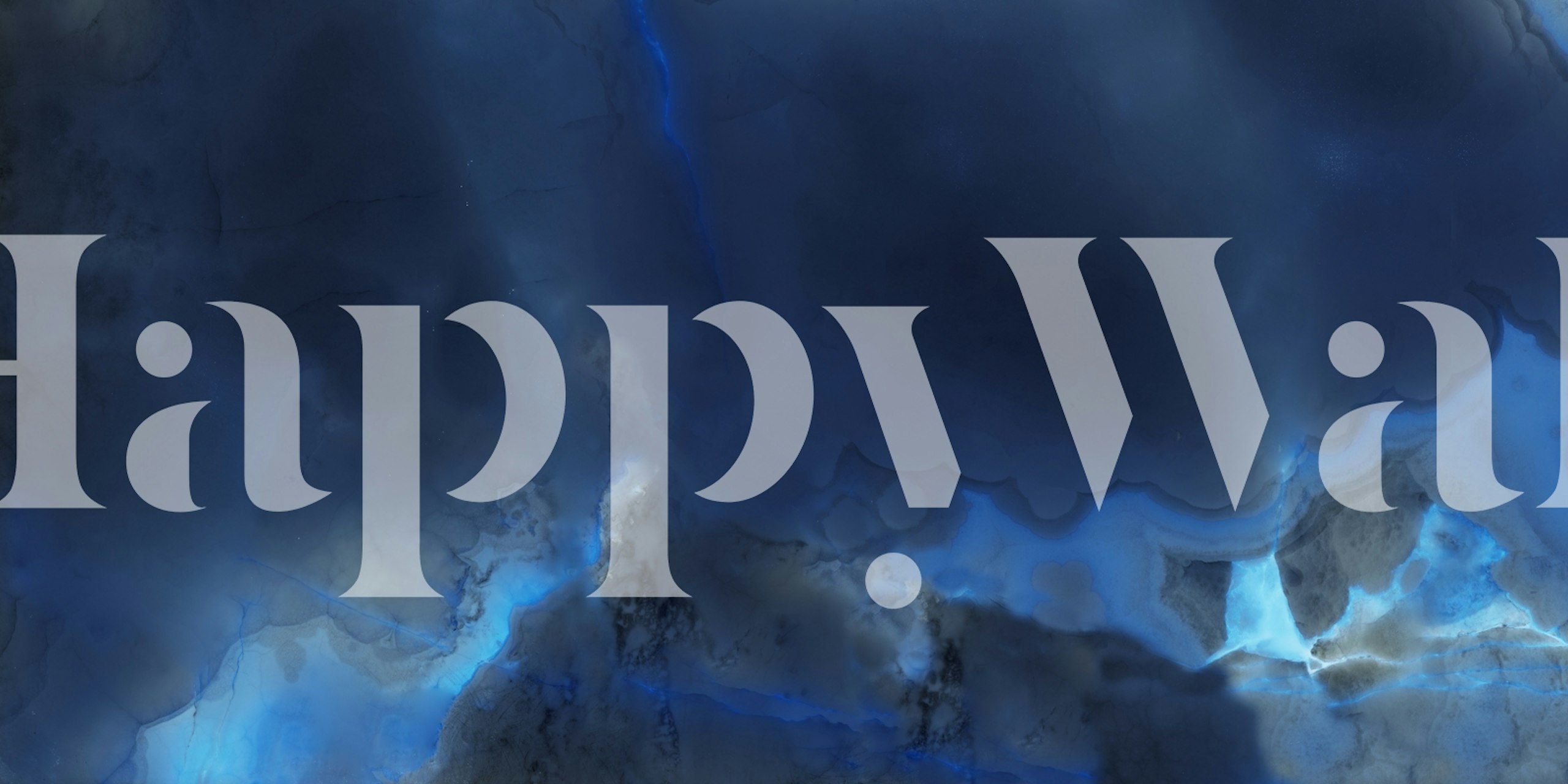 Abyssal Sapphire Quartz Onyx behang in een kamer