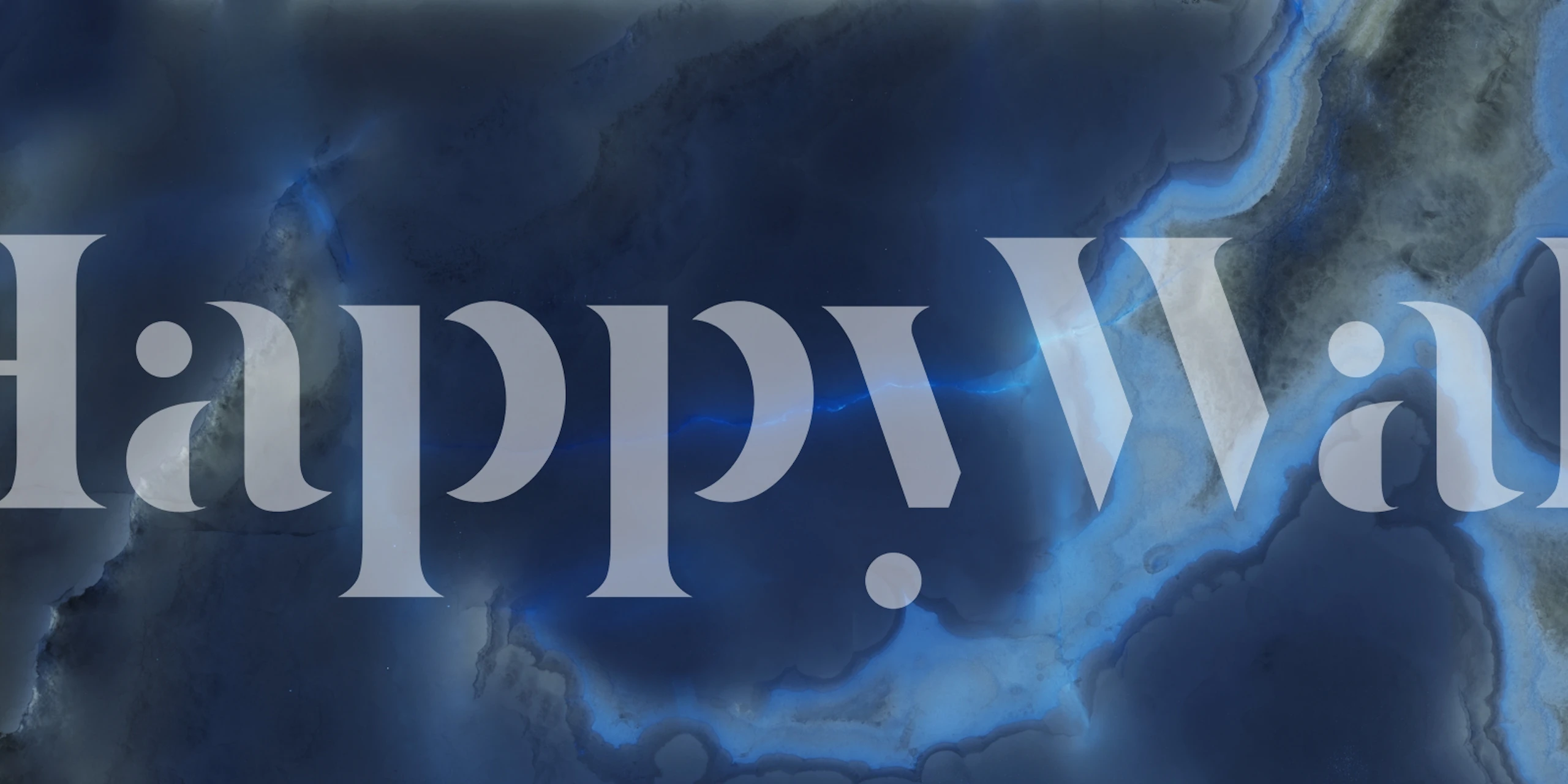 Blue abstract marble wallpaper with dark and light shades