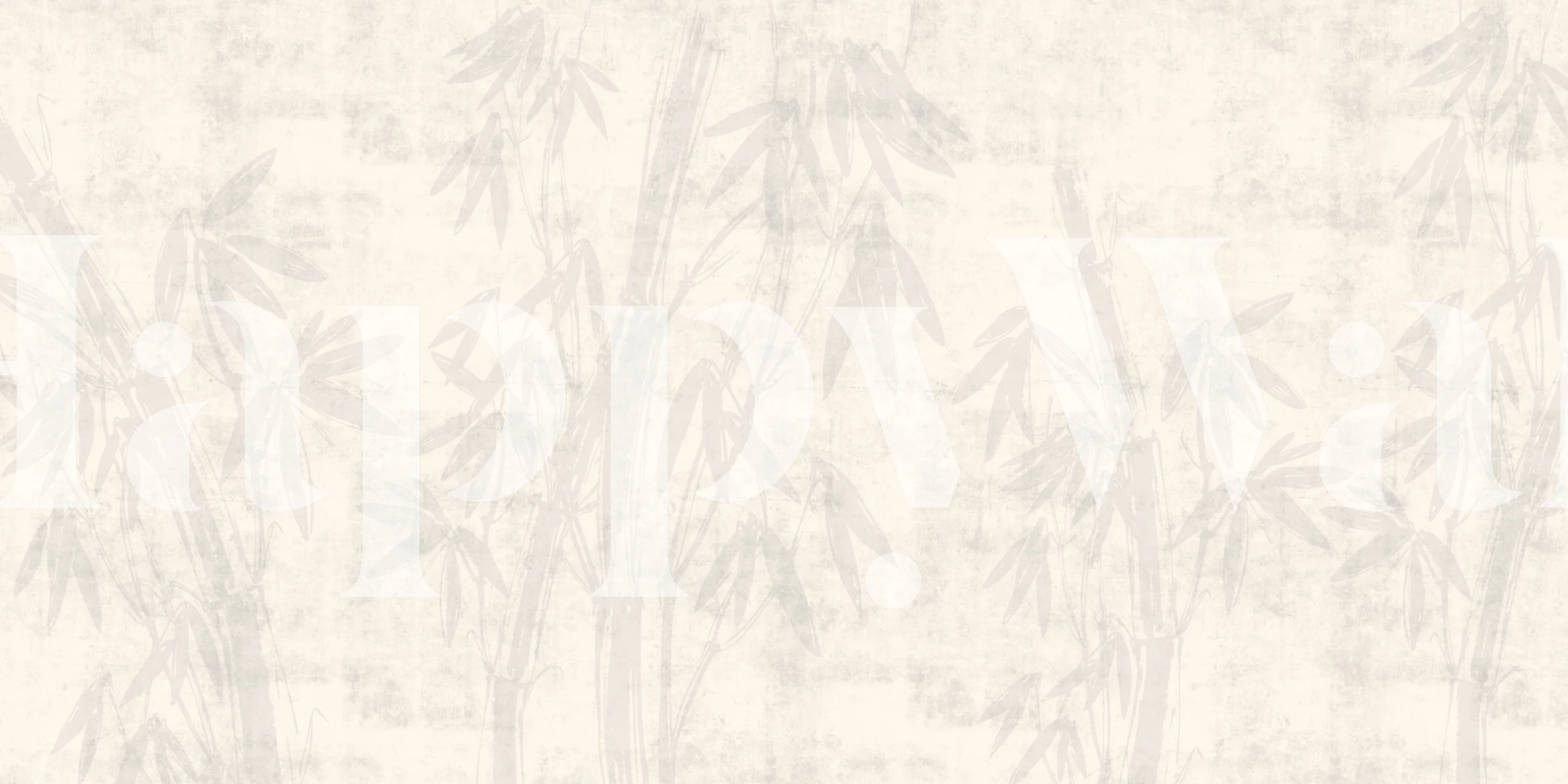 Bamboo leaves pattern in soft cream color wallpaper