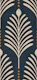 art deco vertical leaves - midnight blue