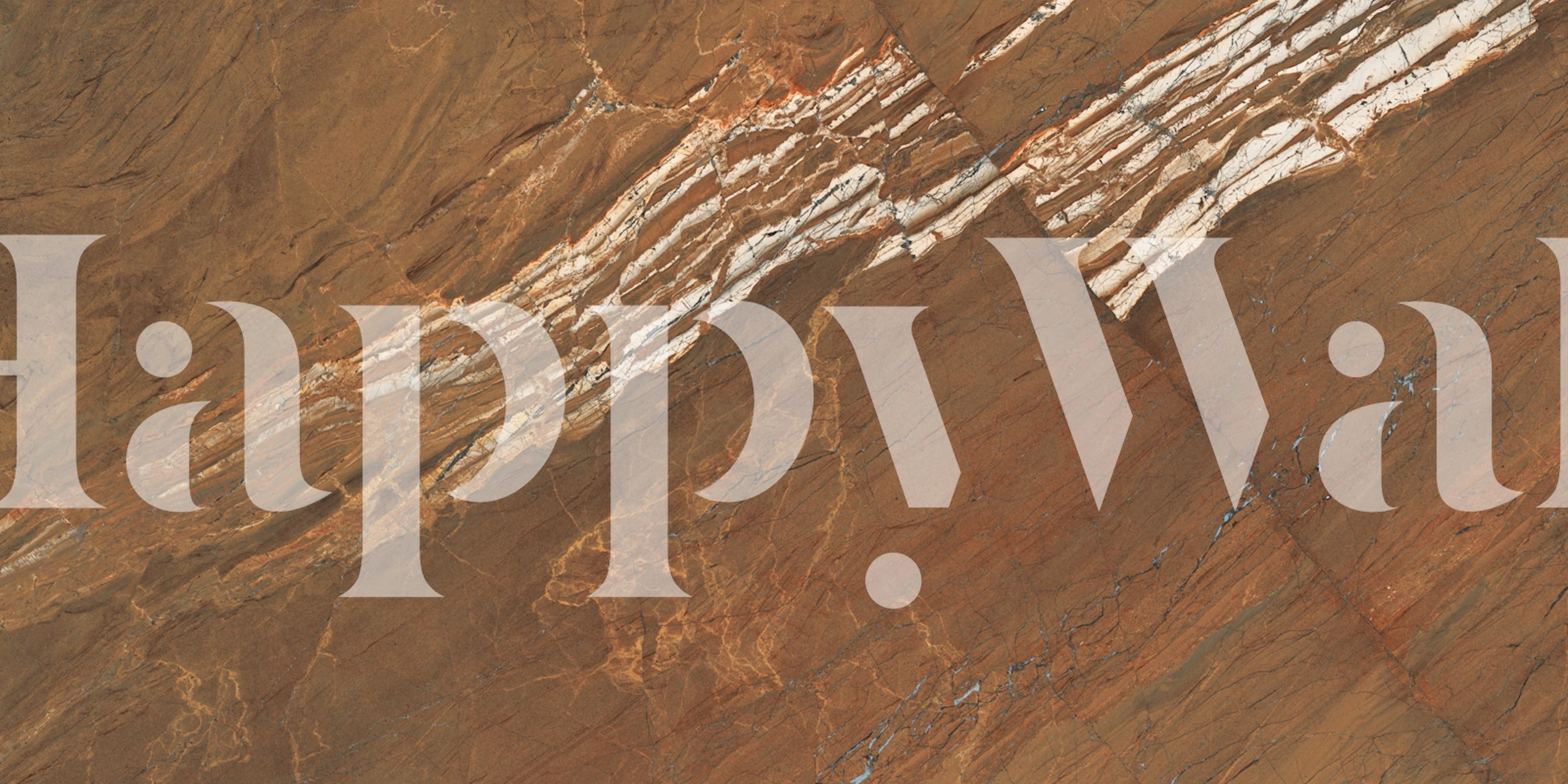 Papel de parede Natural Stone Look em um quarto