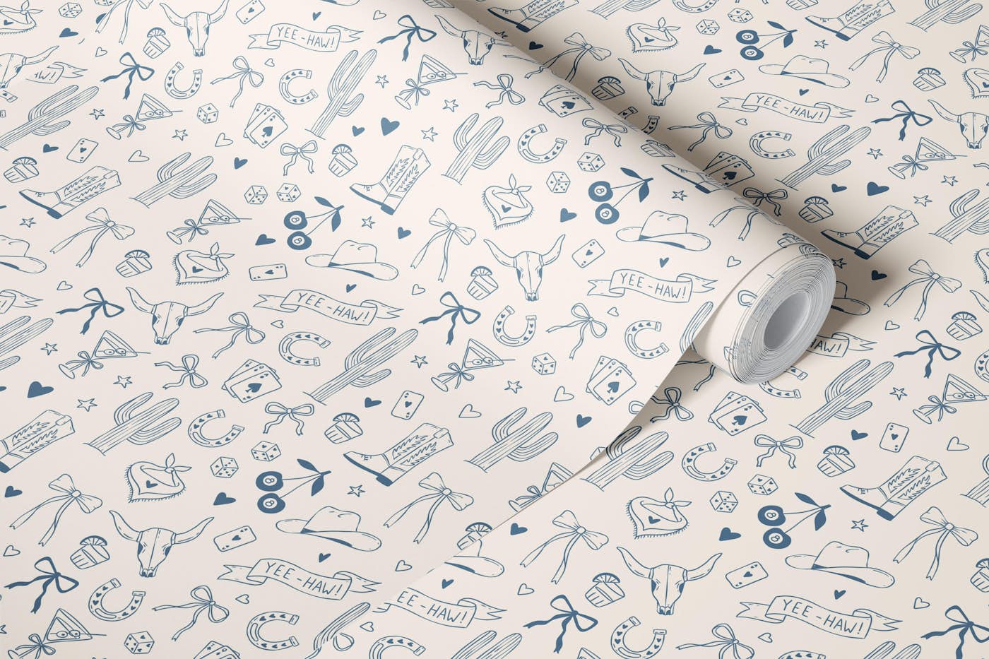 Lucky Cowgirl wallpaper roll