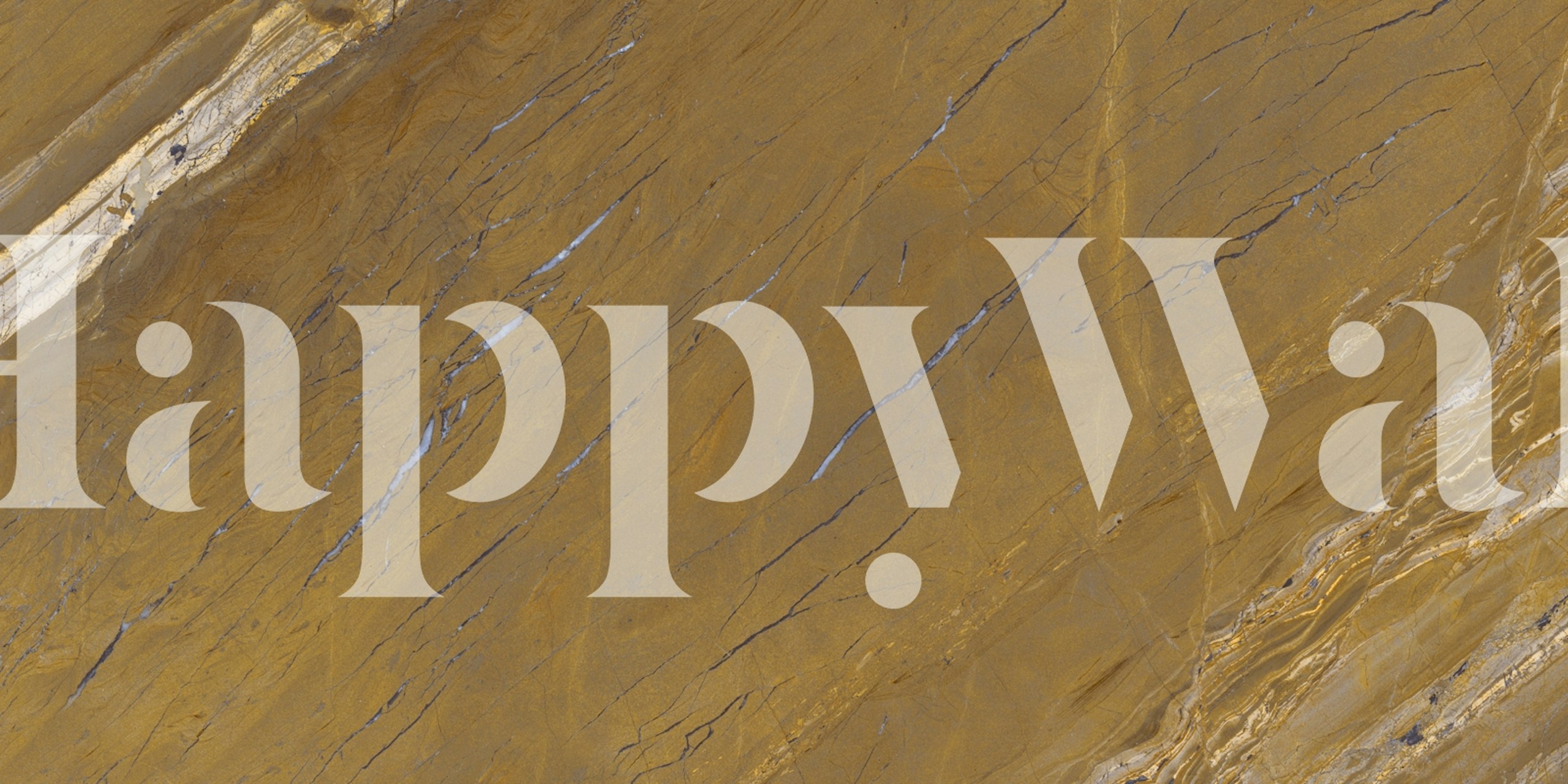 Gold marble pattern with black veining wallpaper