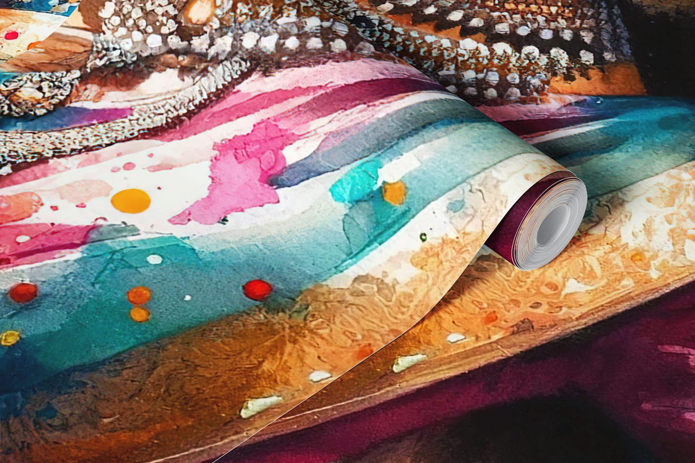 Hindu Woman Dancer With Jewelry And Sari wallpaper roll