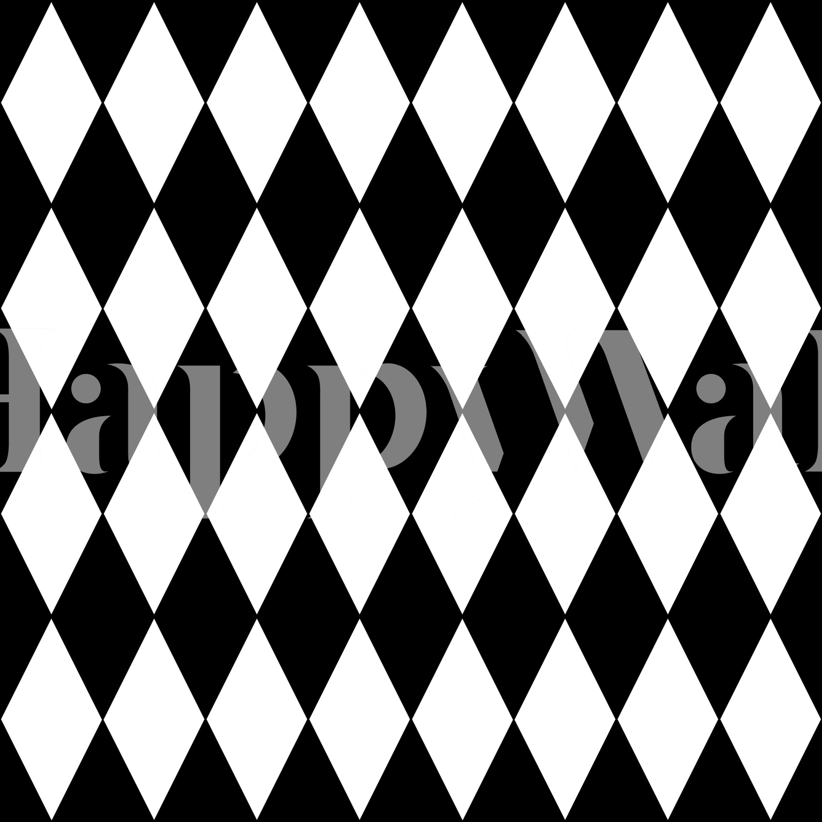 Black and White Harlequin Diamond Wallpaper