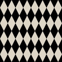 Harlequin Diamond pattern - Black and Cream wallpaper