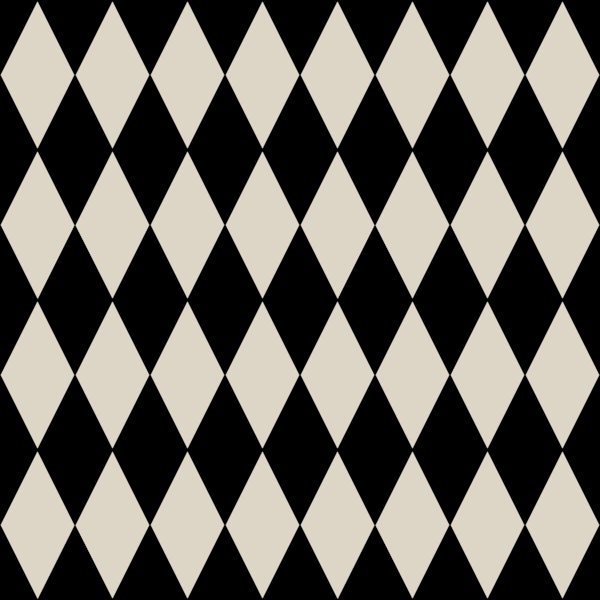 Harlequin Diamond pattern - Black and Cream