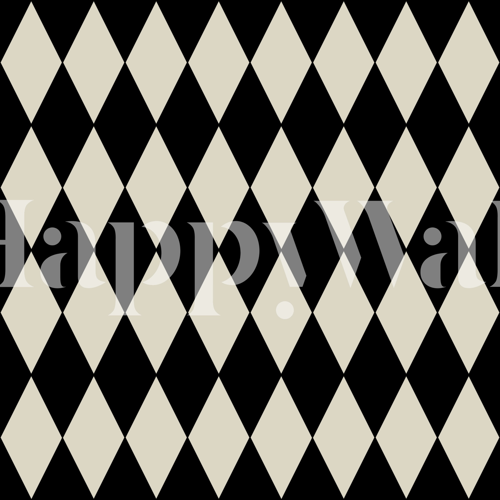 Harlequin Diamond pattern - Black and Cream
