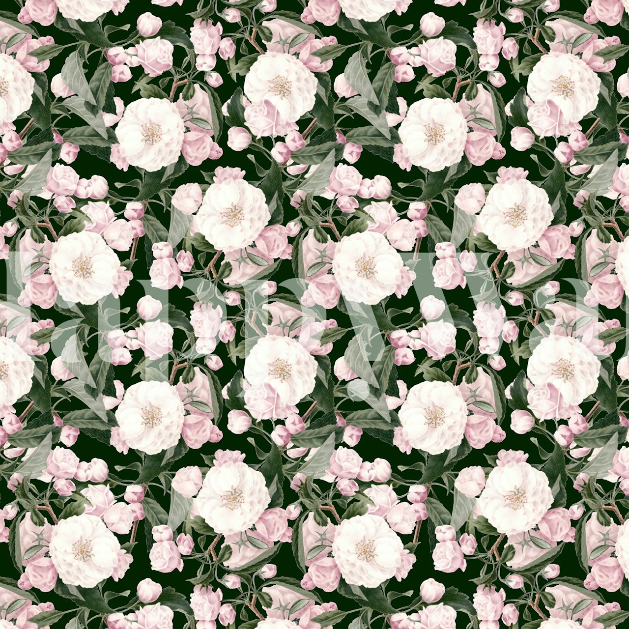 Romantic Bloom Haven blomster tapet i et rum