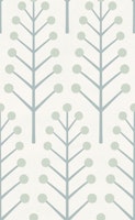 Scandinavian minimalist branches - green blue wallpaper