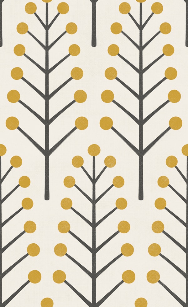 Scandinavian tree branches - black mustard