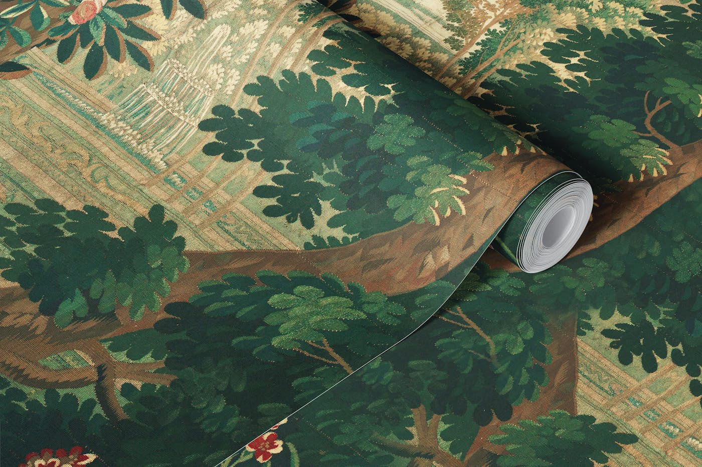 Woodland Verdure Tapestry Horizontal Seamless wallpaper roll