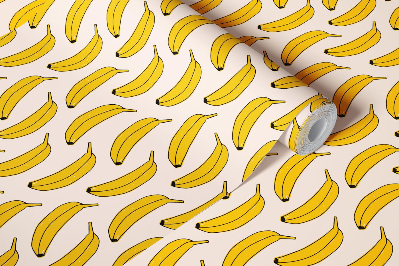 Tropical Banana Parade wallpaper roll